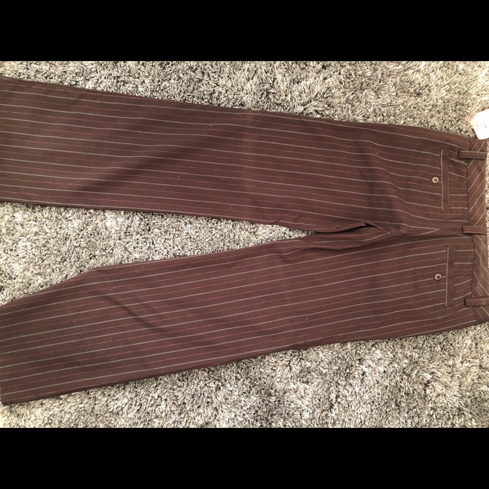 Brown stripped work pants